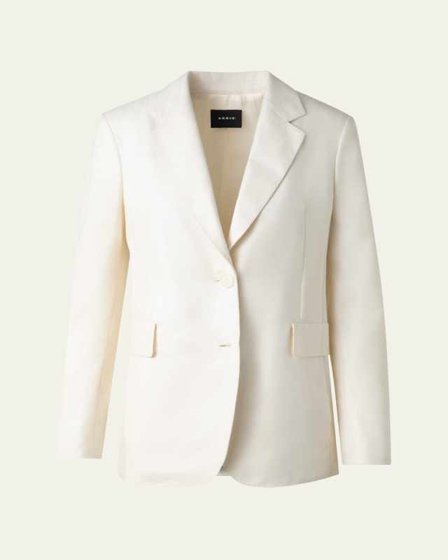 Malik Cashmere-Silk Single-Breasted Jacket